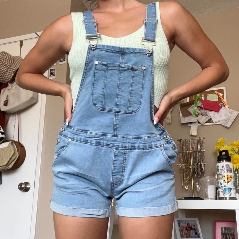 Light Wash Denim Overalls